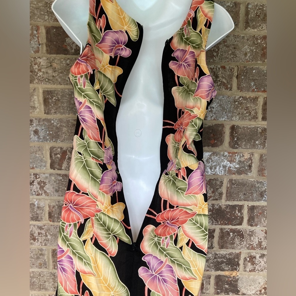 Vintage Hawaiian Maxi Dress, Tropical Print, Hilo Hattie’s Size 10 1990’s - Picture 9 of 13